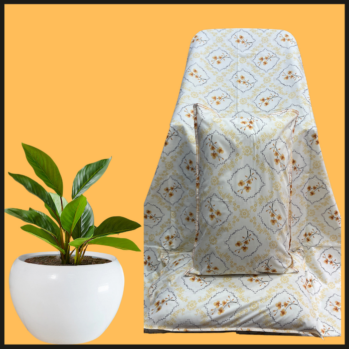 Mustard Garden Double Bedsheet with Pillow Covers/90" x 108"