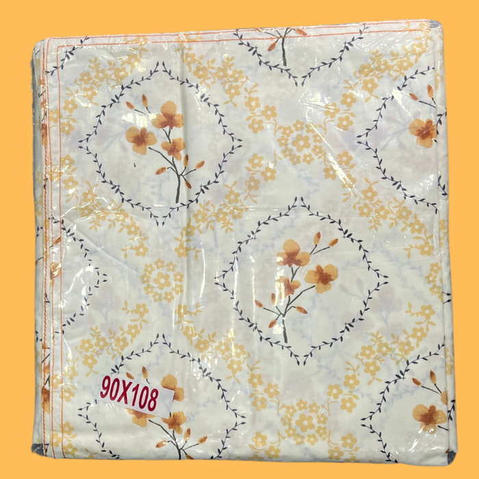 Mustard Garden Double Bedsheet with Pillow Covers/90" x 108"