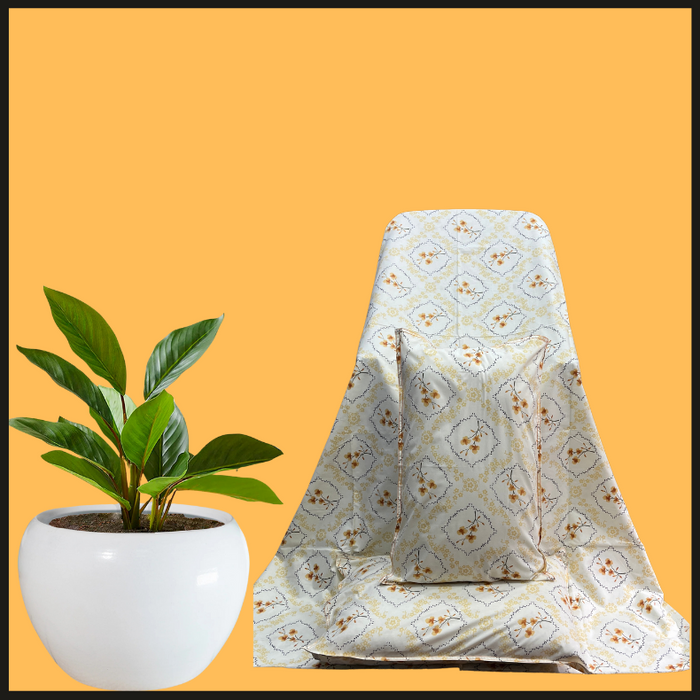 Mustard Garden Double Bedsheet with Pillow Covers/90" x 108"