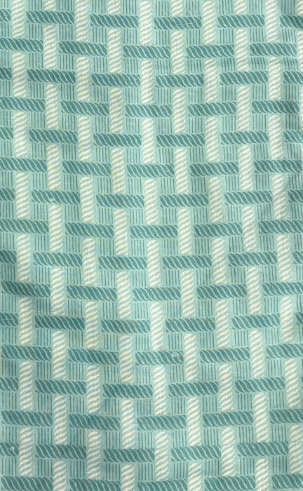 Blanket | Dohar. Off White/Sea Green Garden, Soft & Cozy. One Double bed Reversible | Laces and Frills