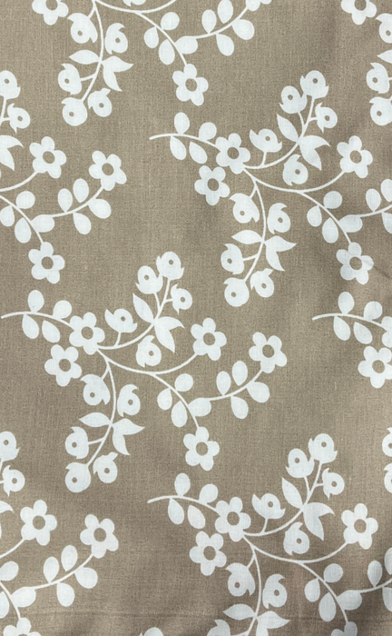 Blanket | Dohar. Beige/White Flora, Soft & Cozy. One Double bed Reversible | Laces and Frills