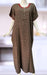 Brown Flora Spun 3XL Nighty . Flowy Spun Fabric | Laces and Frills - Laces and Frills