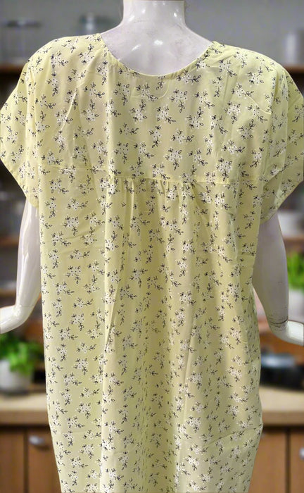 Yellow Garden Pure Boutique Cotton Nighty. Pure Durable Cotton | Laces and Frills - Laces and Frills