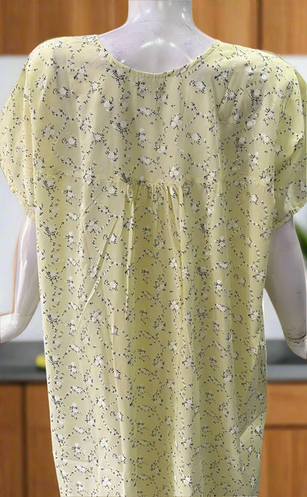 Yellow Garden Pure Boutique Cotton Nighty. Pure Durable Cotton | Laces and Frills - Laces and Frills