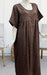 Brown Floral Spun Nighty. Flowy Spun Fabric | Laces and Frills - Laces and Frills