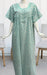 Sea Green/Grey Garden Soft Cotton Nighty. Soft Breathable Fabric | Laces and Frills - Laces and Frills