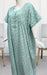 Sea Green/Grey Garden Soft Cotton Nighty. Soft Breathable Fabric | Laces and Frills - Laces and Frills