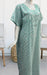 Sea Green/Grey Garden Soft Cotton Nighty. Soft Breathable Fabric | Laces and Frills - Laces and Frills