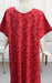 Red Manga Motifs Soft Cotton Nighty. Soft Breathable Fabric | Laces and Frills - Laces and Frills