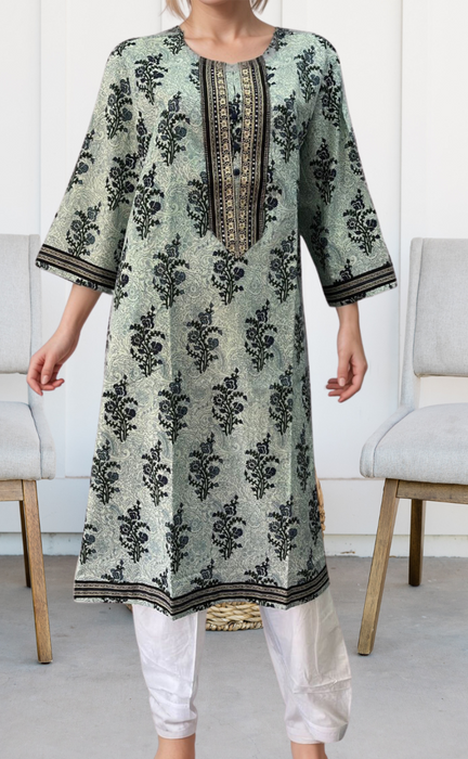 Blue Garden Jaipuri Cotton Kurti. Pure Versatile Cotton. | Laces and Frills