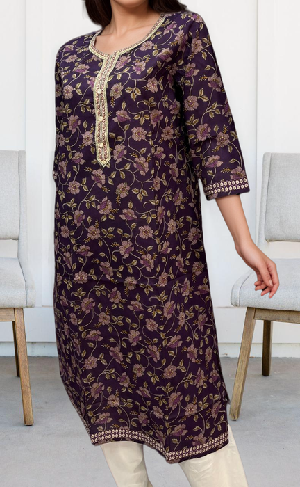 Violet Garden Jaipuri Cotton Kurti. Pure Versatile Cotton. | Laces and Frills