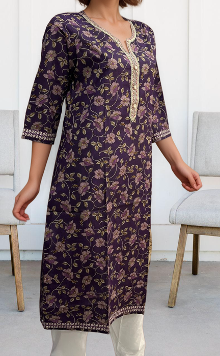 Violet Garden Jaipuri Cotton Kurti. Pure Versatile Cotton. | Laces and Frills