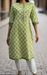 White/Green Floral Jaipuri Cotton Kurti. Pure Versatile Cotton. | Laces and Frills