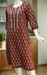 Maroon Motif Cotton Kurti. Pure Versatile Cotton. | Laces and Frills