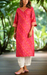 Rani Pink Bandini Jaipuri Modal Kurti. Soft Versatile Modal Silk. | Laces and Frills