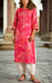 Rani Pink Motif Jaipuri Modal Kurti. Soft Versatile Modal Silk. | Laces and Frills