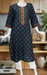 Navy Blue Motif Jaipuri Cotton Kurti. Pure Versatile Cotton. | Laces and Frills