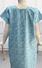 Light Blue Leafy Pure Cotton Nighty. Pure Durable Cotton | Laces and Frills - Laces and Frills