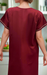 Maroon Embroidery Soft Cotton Nighty. Soft Breathable Fabric | Laces and Frills