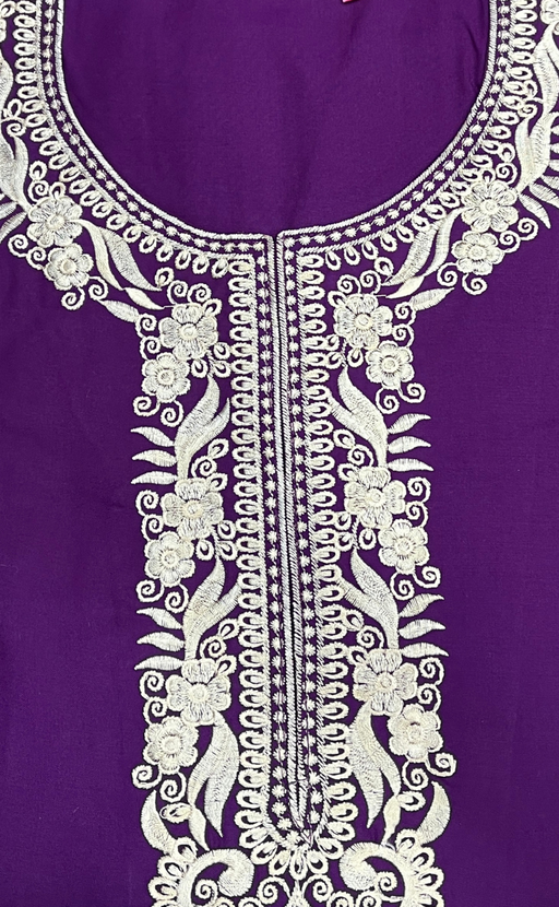 Violet Embroidery Soft Cotton Nighty. Soft Breathable Fabric | Laces and Frills (Copy)