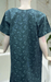 Teal Blue Embroidery Soft Cotton Nighty. Soft Breathable Fabric | Laces and Frills