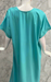 Turquoise Blue Embroidery Soft Cotton Nighty. Soft Breathable Fabric | Laces and Frills