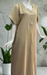 Beige Embroidery Soft Cotton Nighty. Soft Breathable Fabric | Laces and Frills