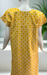 Yellow Floral Pure Cotton Nighty. Pure Durable Cotton | Laces and Frills