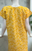 Yellow Floral Garden Pure Cotton Nighty. Pure Durable Cotton | Laces and Frills