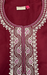 Maroon Embroidery Soft Cotton Nighty. Soft Breathable Fabric | Laces and Frills