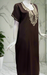 Brown Embroidery Soft Cotton Nighty. Soft Breathable Fabric | Laces and Frills