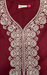 Maroon Embroidery Soft Cotton Nighty. Soft Breathable Fabric | Laces and Frills