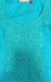 Turquoise Green Embroidery Soft Cotton Nighty. Soft Breathable Fabric | Laces and Frills