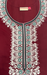 Maroon Embroidery Soft Cotton Nighty. Soft Breathable Fabric | Laces and Frills