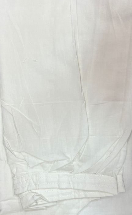 White Pathani Pants . Pure Cotton Fabric | Laces and Frills - Laces and Frills