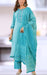 White/Sea Green Embroidery Cotton Kurti With Pant And Dupatta Set  .Pure Versatile Cotton. | Laces and Frills - Laces and Frills