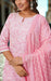 Baby Pink Embroidery Jaipur Cotton Kurti With Pant And Dupatta Set.