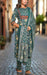 Bottle Green Garden Jaipur Cotton Kurti With Pant And Dupatta Set.