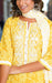 Yellow Embroidery Jaipur Cotton Kurti With Pant And Dupatta Set.