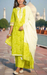 Arctic Lime Green Embroidery Jaipur Cotton Kurti With Pant And Dupatta Set.Pure Versatile Cotton. | Laces and Frills