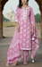 Pink Floral Jaipur Cotton Kurti With Pant And Dupatta Set. Pure Versatile Cotton. | Laces and Frills