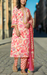 Ivory/Pink Garden Jaipur Cotton Kurti With Pant And Dupatta Set. Pure Versatile Cotton. | Laces and Frills