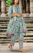 Sea Green Floral Jaipur Cotton Kurti With Pant And Dupatta Set. Pure Versatile Cotton. | Laces and Frills