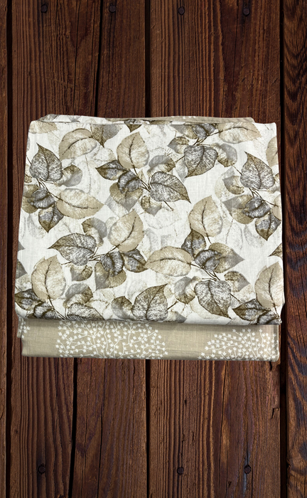 Blanket | Dohar. Beige/Grey Garden, soft & Cozy. Two Pc Single bed | Laces and Frills