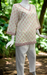 Off White/Pink Flora V Neck Cotton Short Kurti. Pure Versatile Cotton. | Laces and Frills