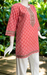 Peach/Pink Manga Motif Jaipur Cotton Short Kurti. Pure Versatile Cotton. | Laces and Frills