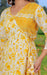 Yellow Floral Kurti With Pant And Dupatta Set .Pure Versatile Cotton. | Laces and Frills