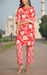 Red Floral Jaipur Cotton Co-ord Set.Pure Versatile Cotton. | Laces and Frills