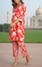 Red Floral Jaipur Cotton Co-ord Set.Pure Versatile Cotton. | Laces and Frills