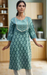 Sea Green Flora Jaipuri Cotton Kurti. Pure Versatile Cotton. | Laces and Frills